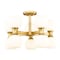 Z-Lite Artemis Semi Flush Mount, 10-Light, 21 In.W x 13.75 In.H, Modern Gold/Matte Opal 494-10SF-MGLD - alternate 1